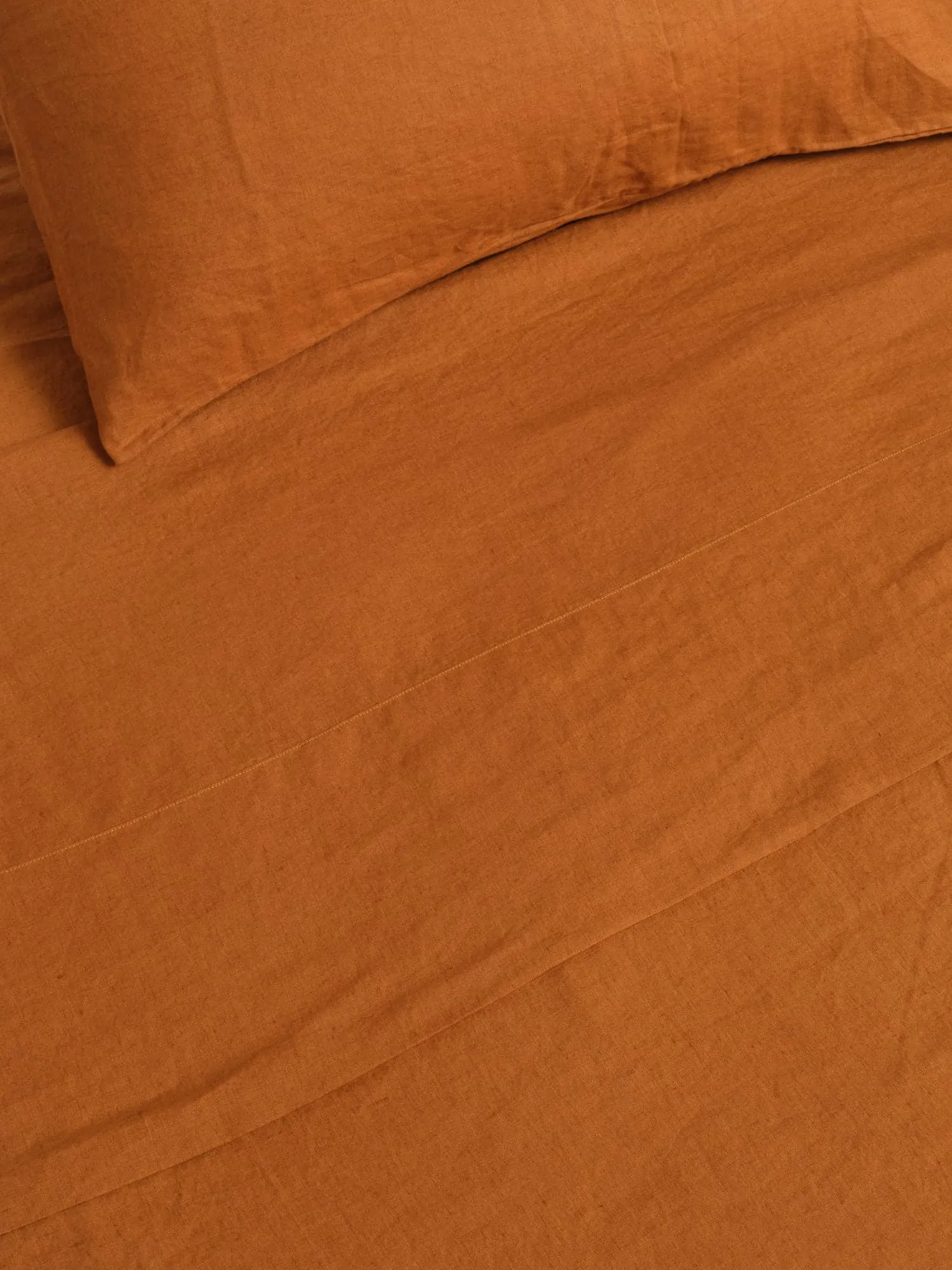 100% Linen Duvet Set in Tobacco