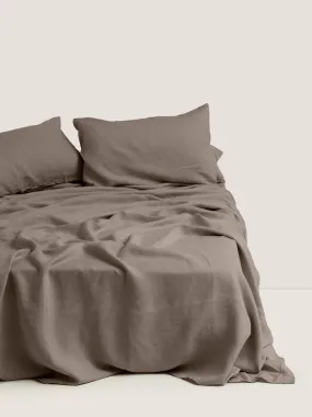 100% Linen Sheet Set in Storm