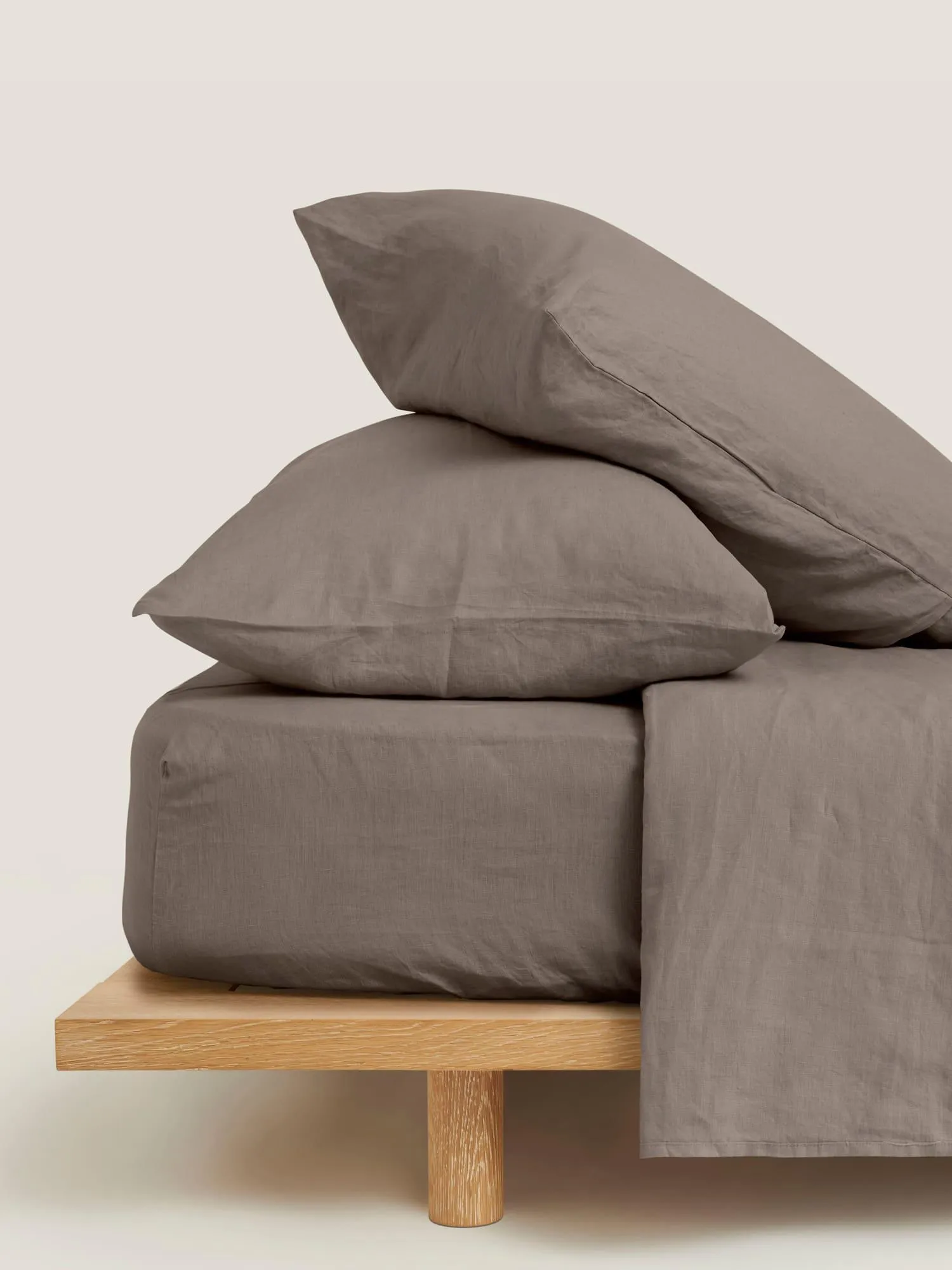 100% Linen Sheet Set in Storm