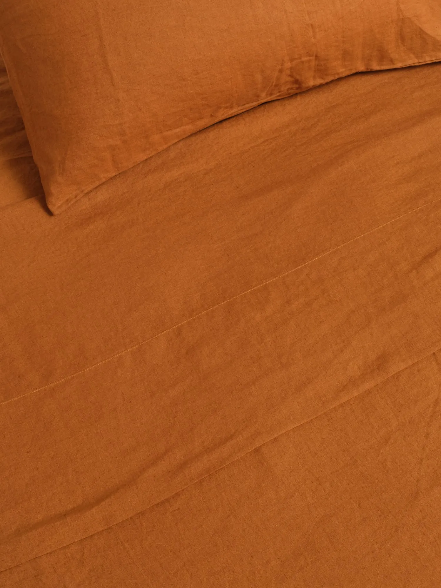 100% Linen Sheet Set in Tobacco