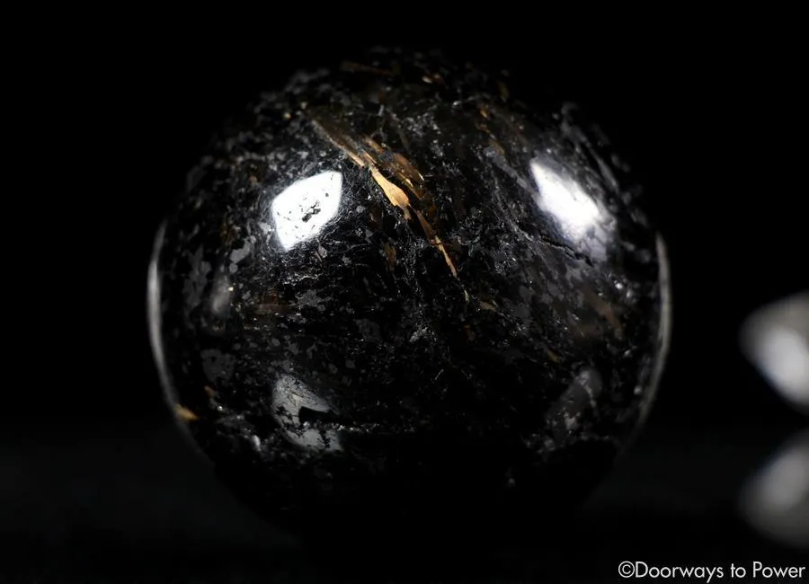Ancient XL Nuummite Crystal Skull Rare 3 Billion Years Old