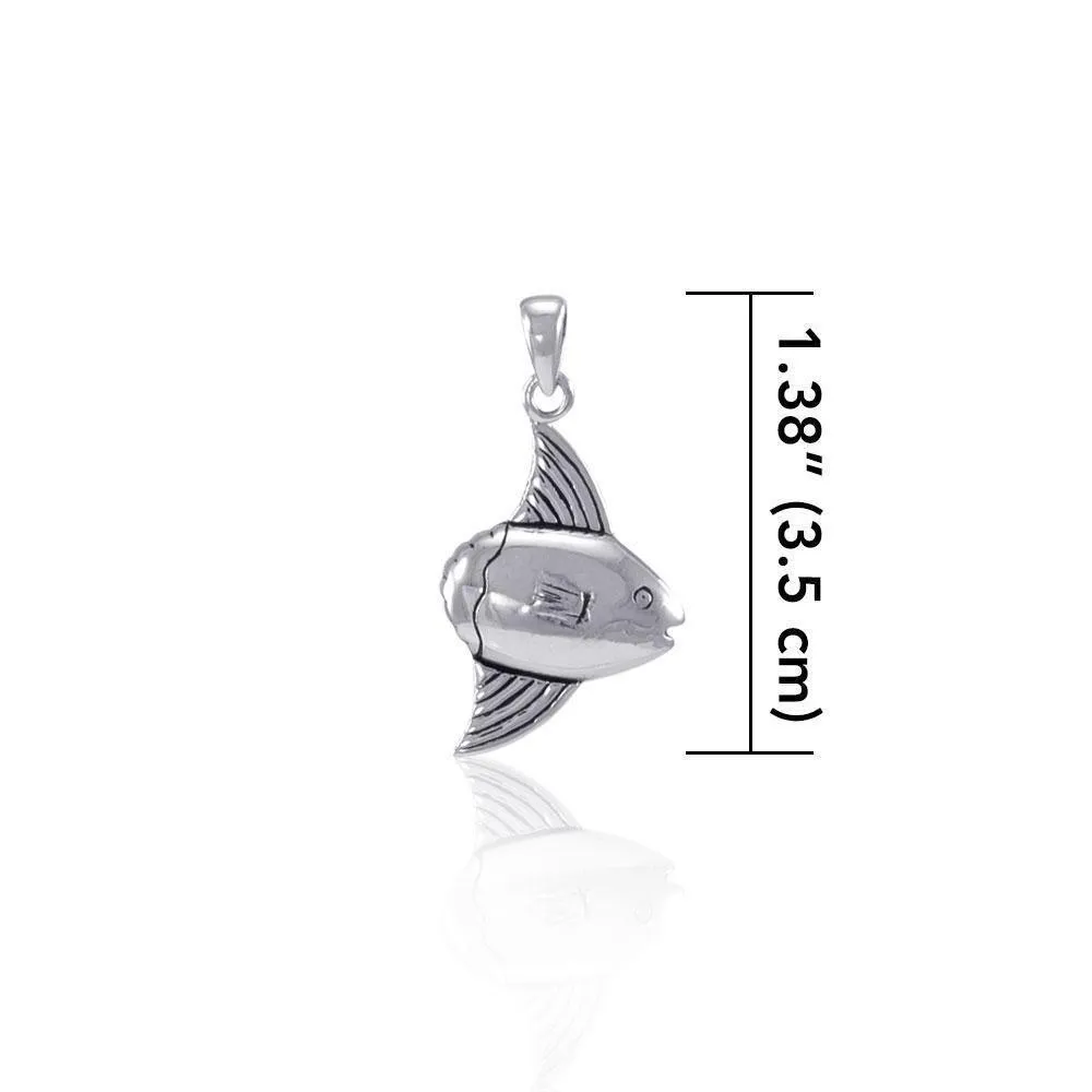 Behind the beauty hides the special you ~ Sterling Silver Jewelry Sunfish Pendant TP2330