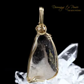 Brookite Manifestation Quartz Crystal Pendant 14k (RESERVED)