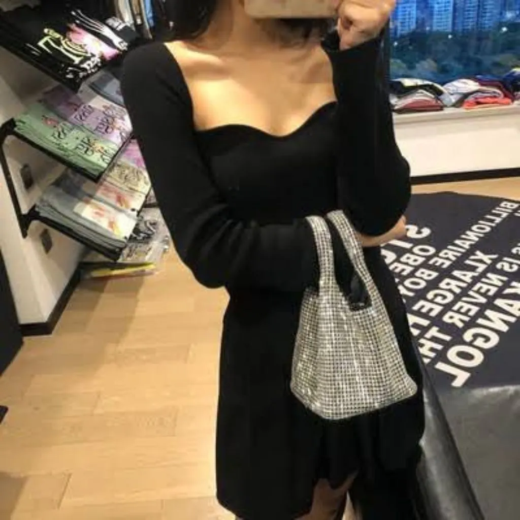 Diamond Studded Stone Detachable Sling Handbag For Women