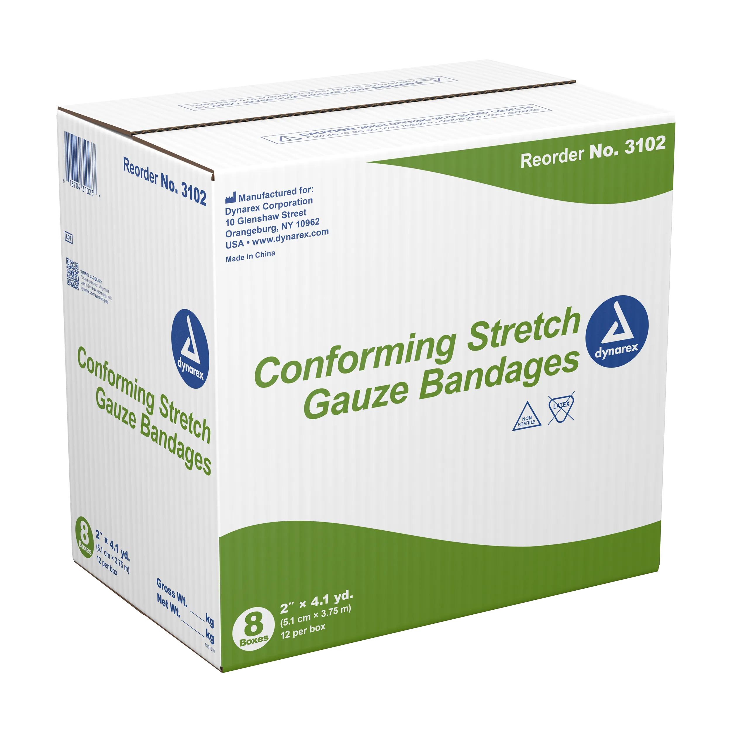 Dynarex - Stretch Gauze Bandage Roll - 2", Non-sterile