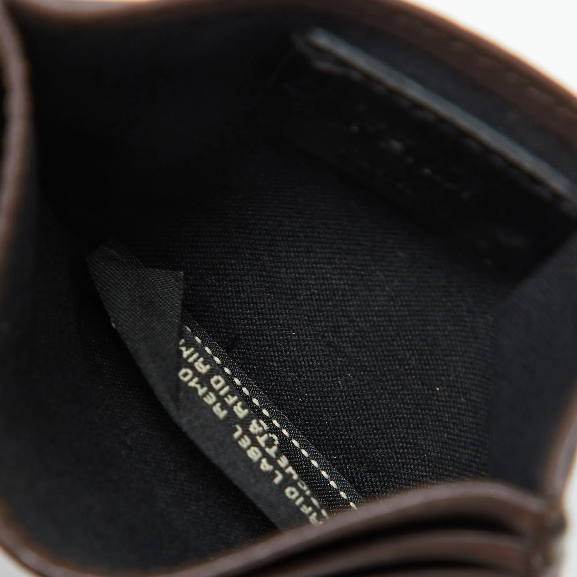 Fendi Brown Zucca Leather Card Holder..
