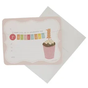 HiPP Girl's 1st Birthday Invitation Kit - 20 Pkt - CLEARANCE