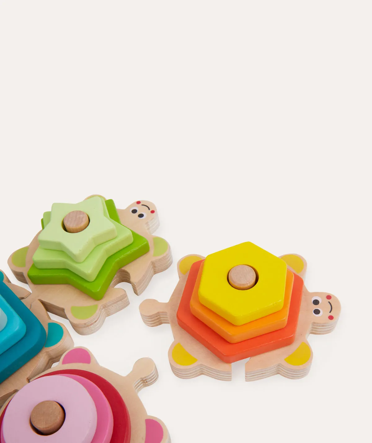 I Wood Stackable Turtles - Multi