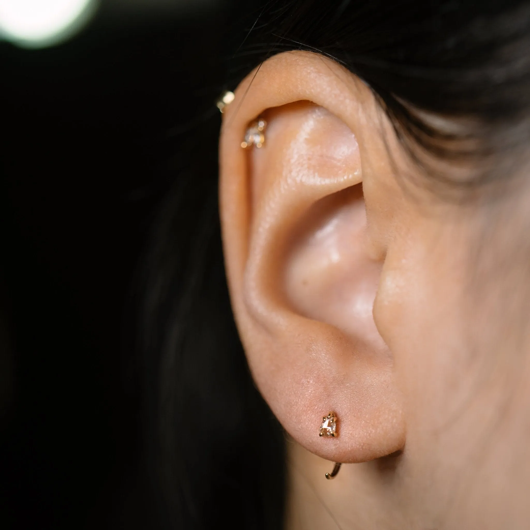 Lab Grown Brilliant Pear Cut Diamond Nectar Earring