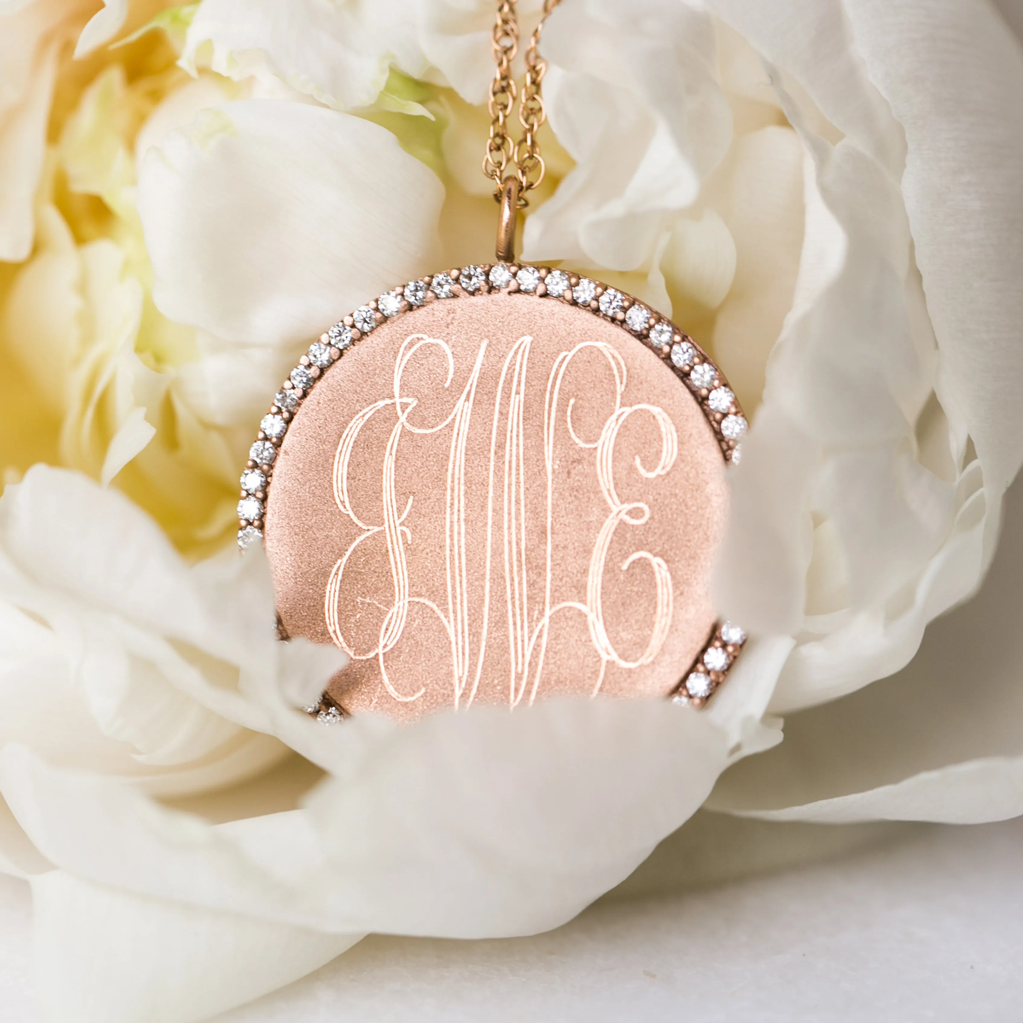 Large Diamond Bezel Disc | 14-Karat