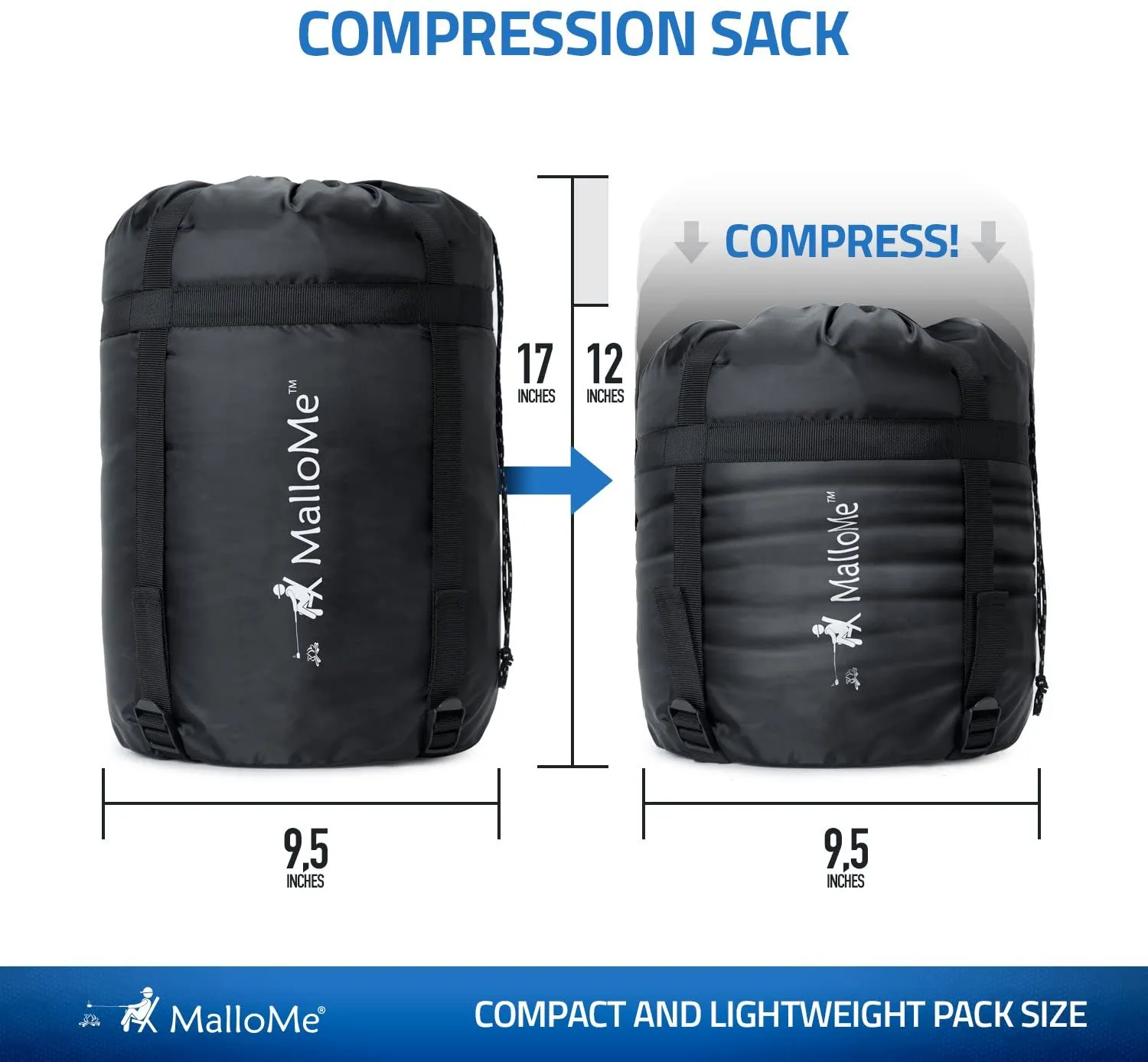 Mallome Sleeping Bags for Adults & Kids - Ultralight Backpacking Sleeping Bag