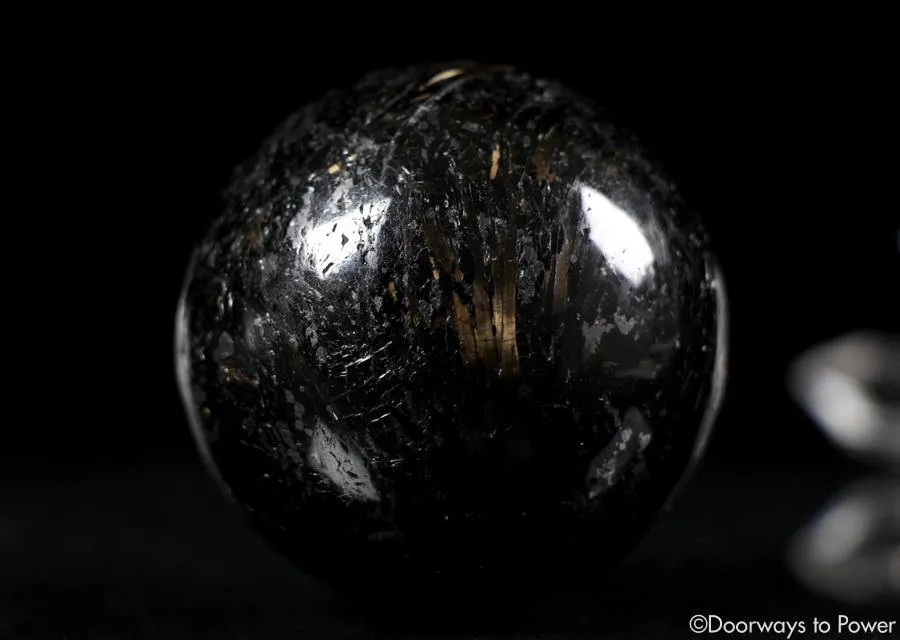 Nuummite Crystal Sphere * Very Rare * 3 Billion years old