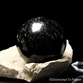 Nuummite Crystal Sphere * Very Rare * 3 Billion years old.