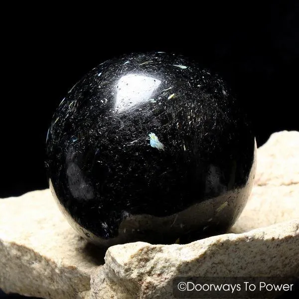 Nuummite Crystal Sphere * Very Rare * 3 Billion years old.