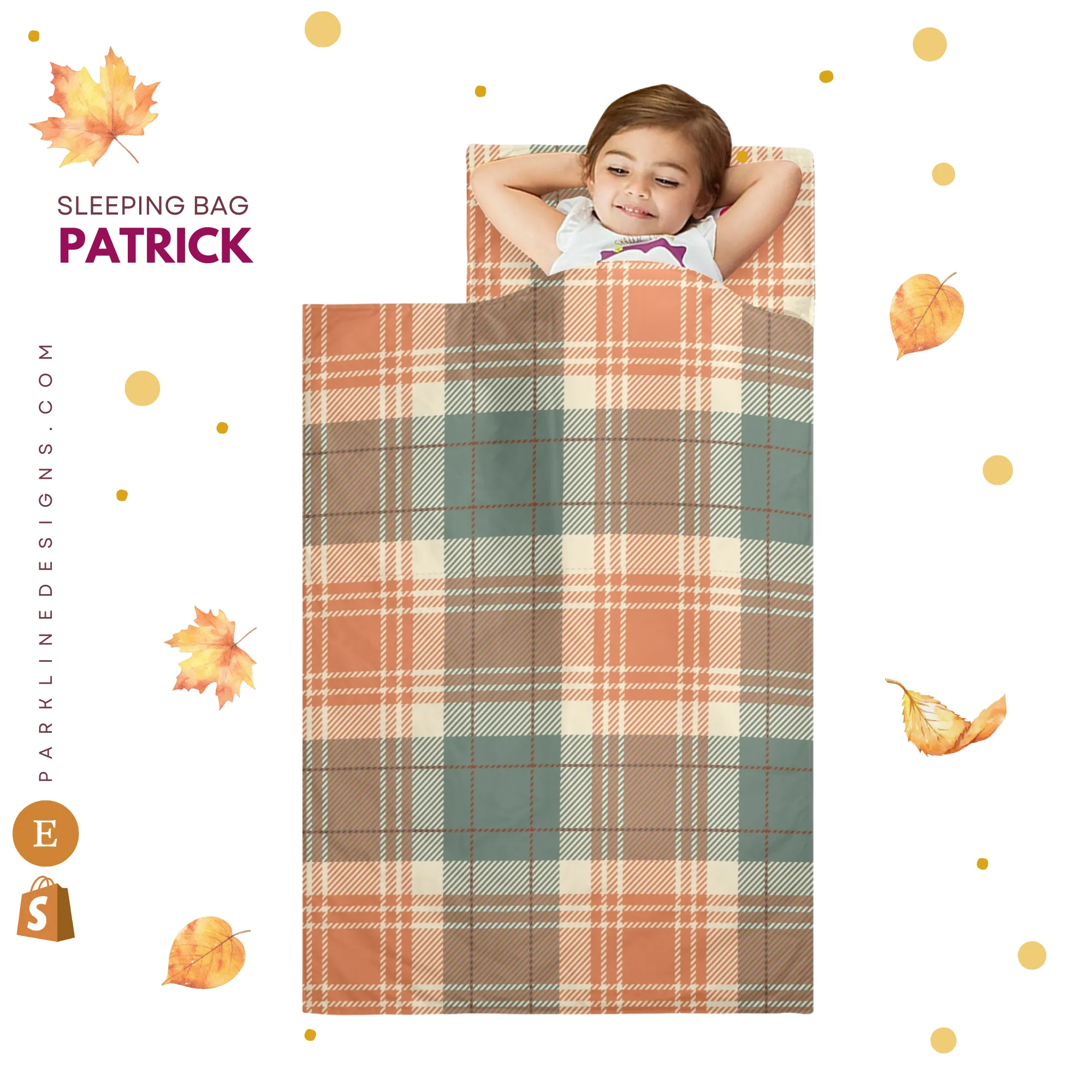 Pumpkin Patch Kids' Long Sleeping Bag | A Catchy Blend of Comfort & Style | Lightweight and Durable Sleeping Bag for Kids