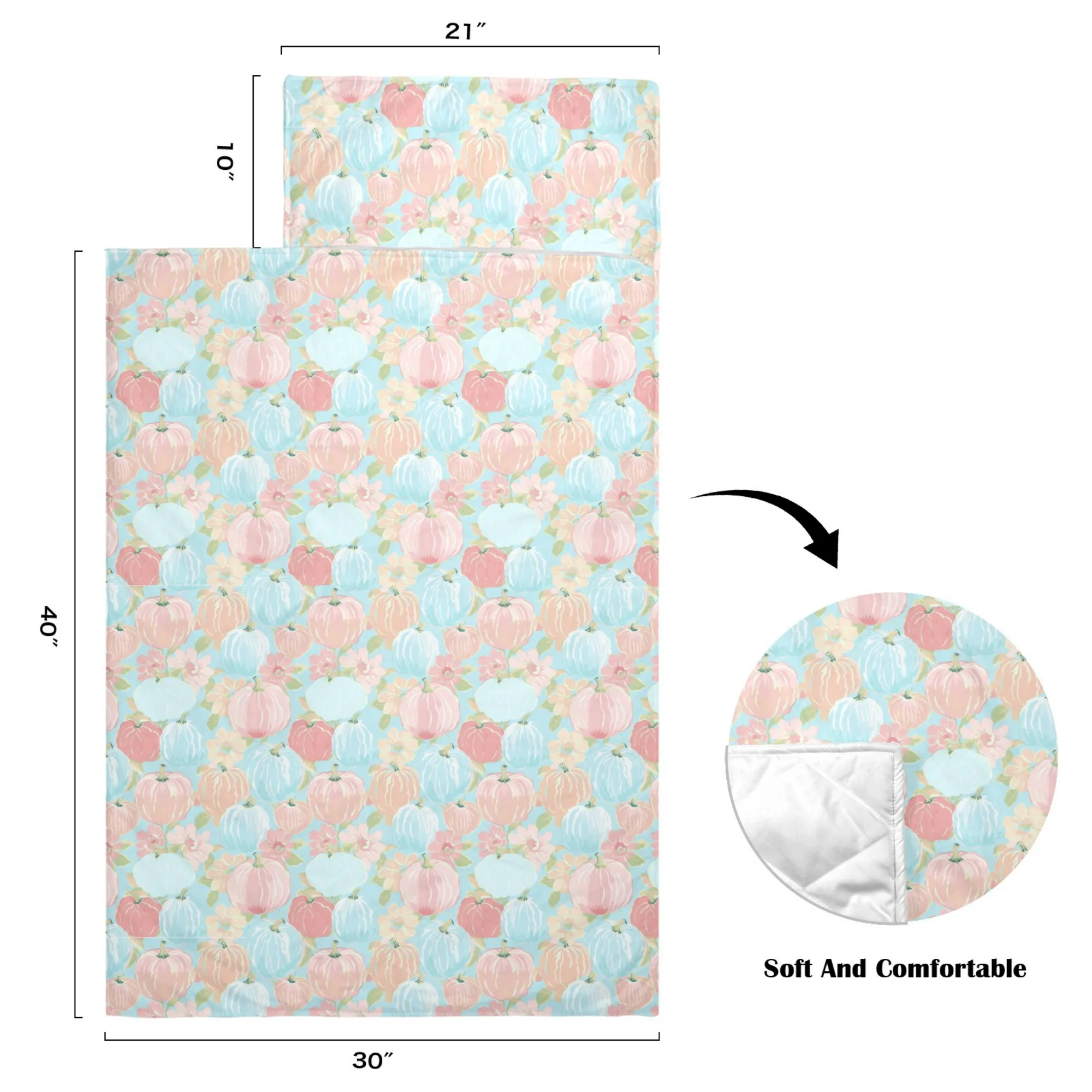Pumpkin Patch Kids' Long Sleeping Bag | A Catchy Blend of Comfort & Style | Lightweight and Durable Sleeping Bag for Kids