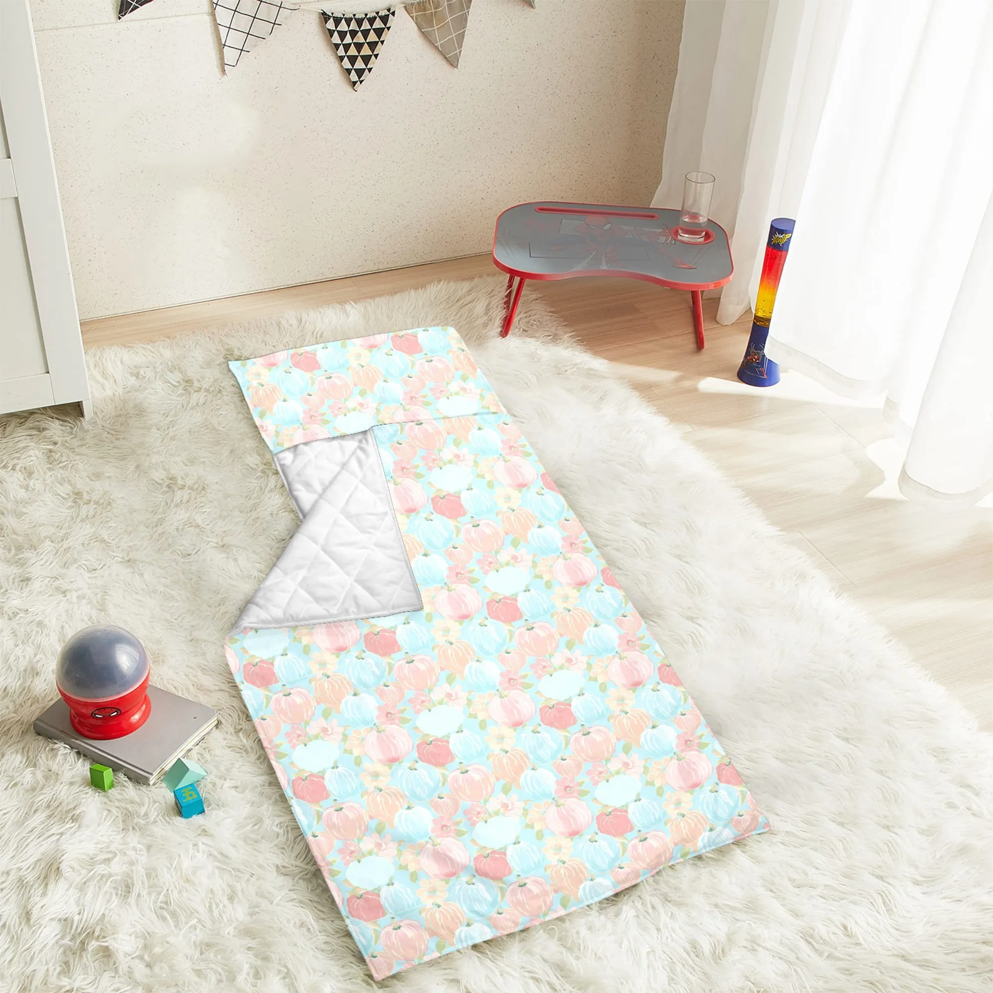 Pumpkin Patch Kids' Long Sleeping Bag | A Catchy Blend of Comfort & Style | Lightweight and Durable Sleeping Bag for Kids