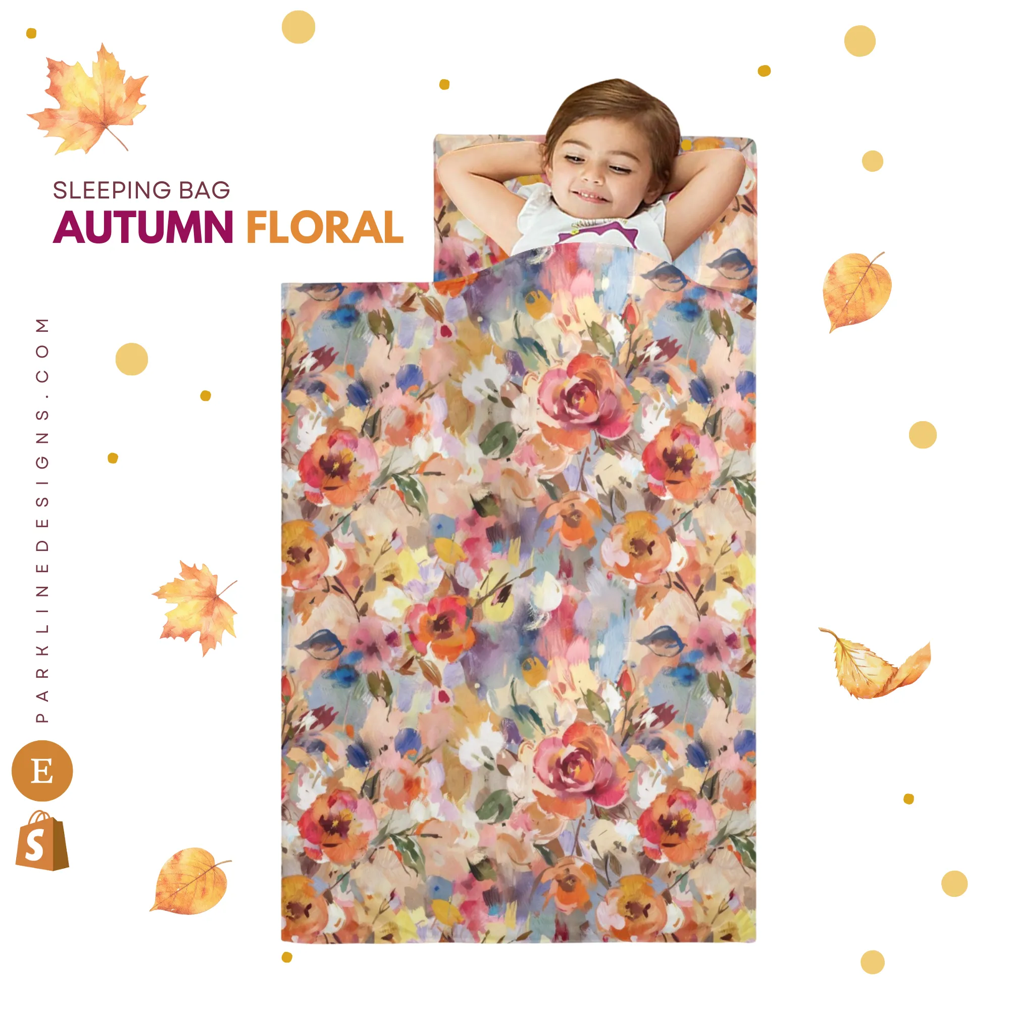 Pumpkin Patch Kids' Long Sleeping Bag | A Catchy Blend of Comfort & Style | Lightweight and Durable Sleeping Bag for Kids