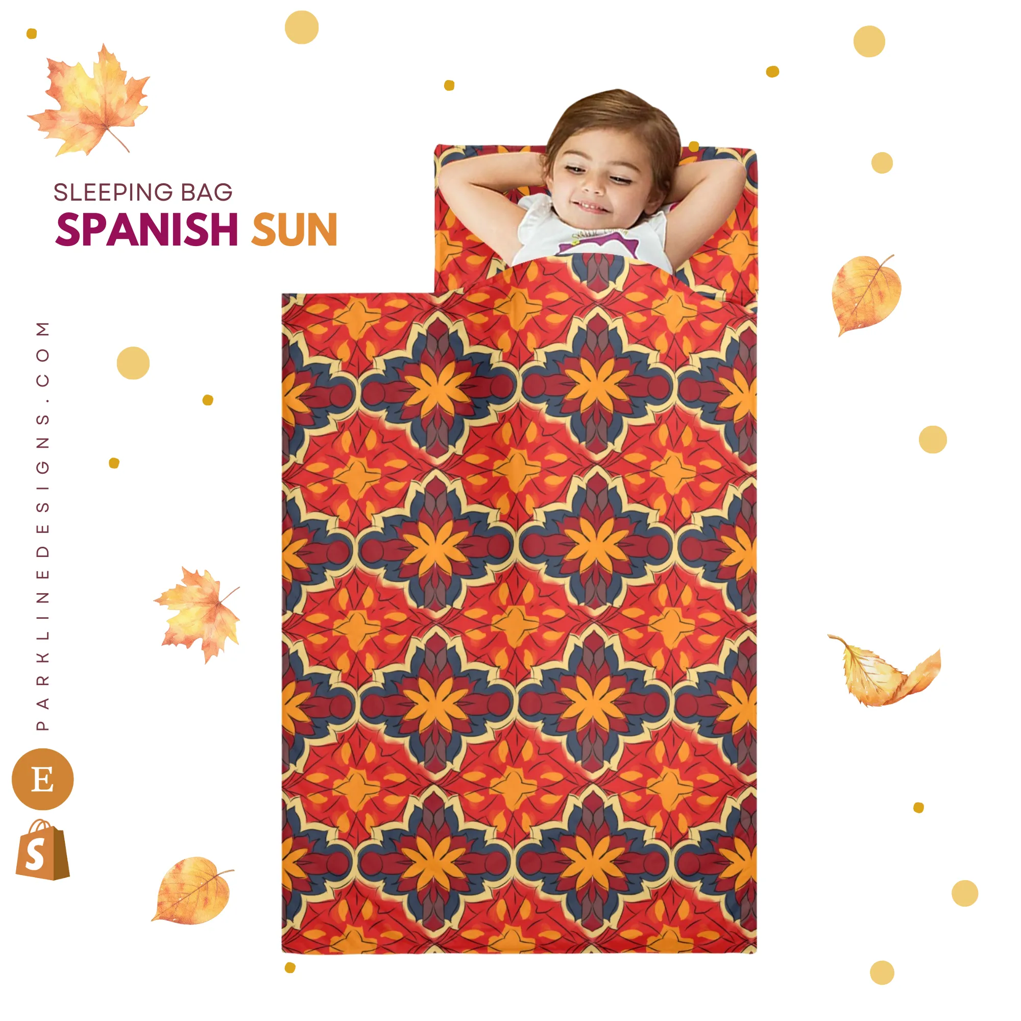 Pumpkin Patch Kids' Long Sleeping Bag | A Catchy Blend of Comfort & Style | Lightweight and Durable Sleeping Bag for Kids