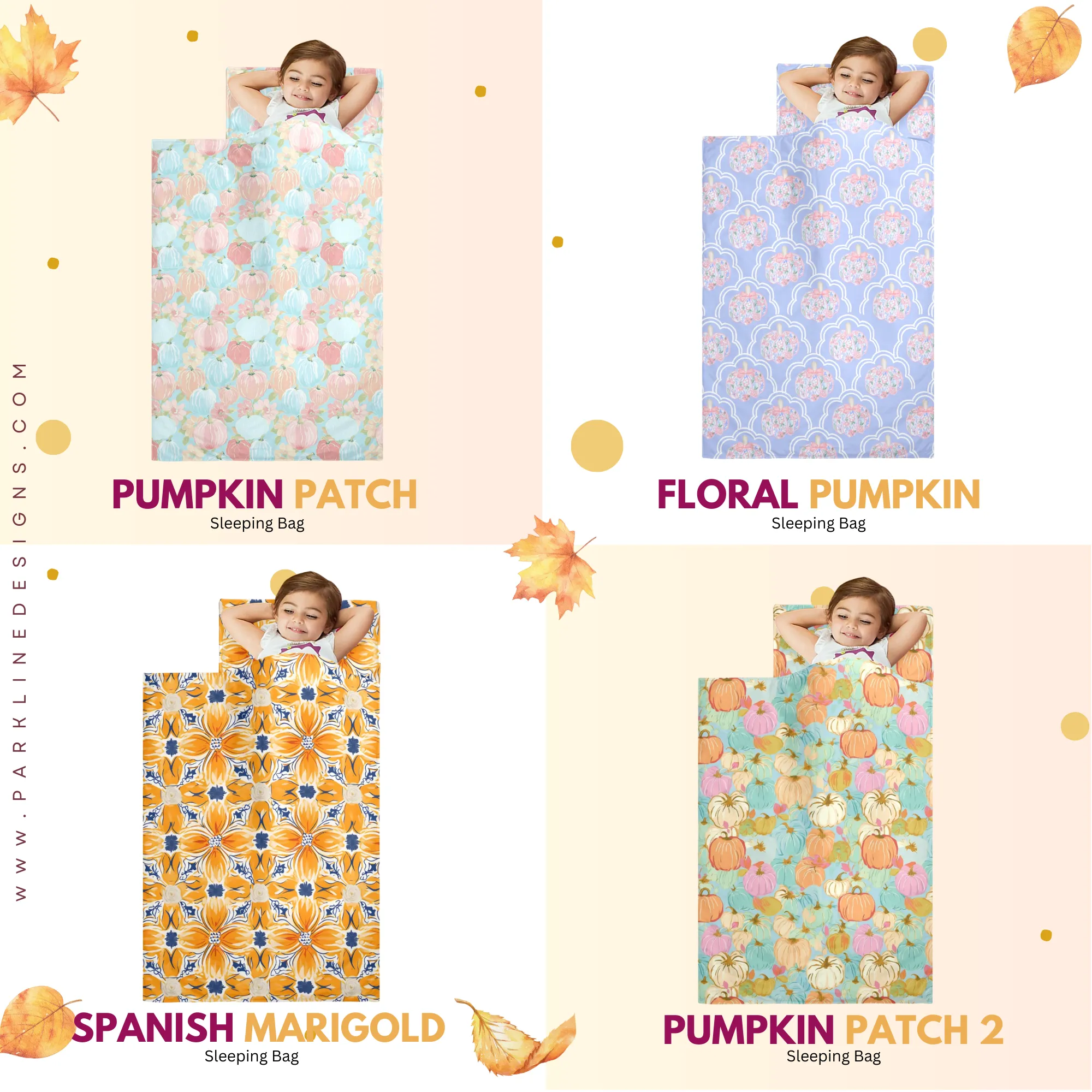Pumpkin Patch Kids' Long Sleeping Bag | A Catchy Blend of Comfort & Style | Lightweight and Durable Sleeping Bag for Kids