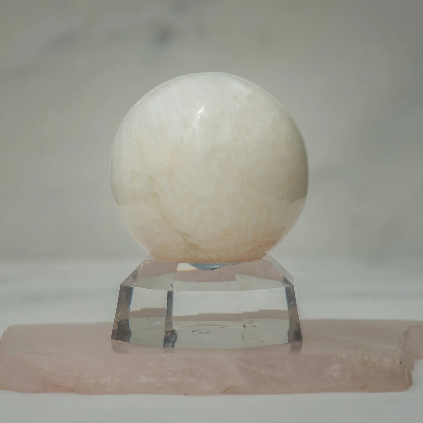 Rare Polished Scolecite Sphere