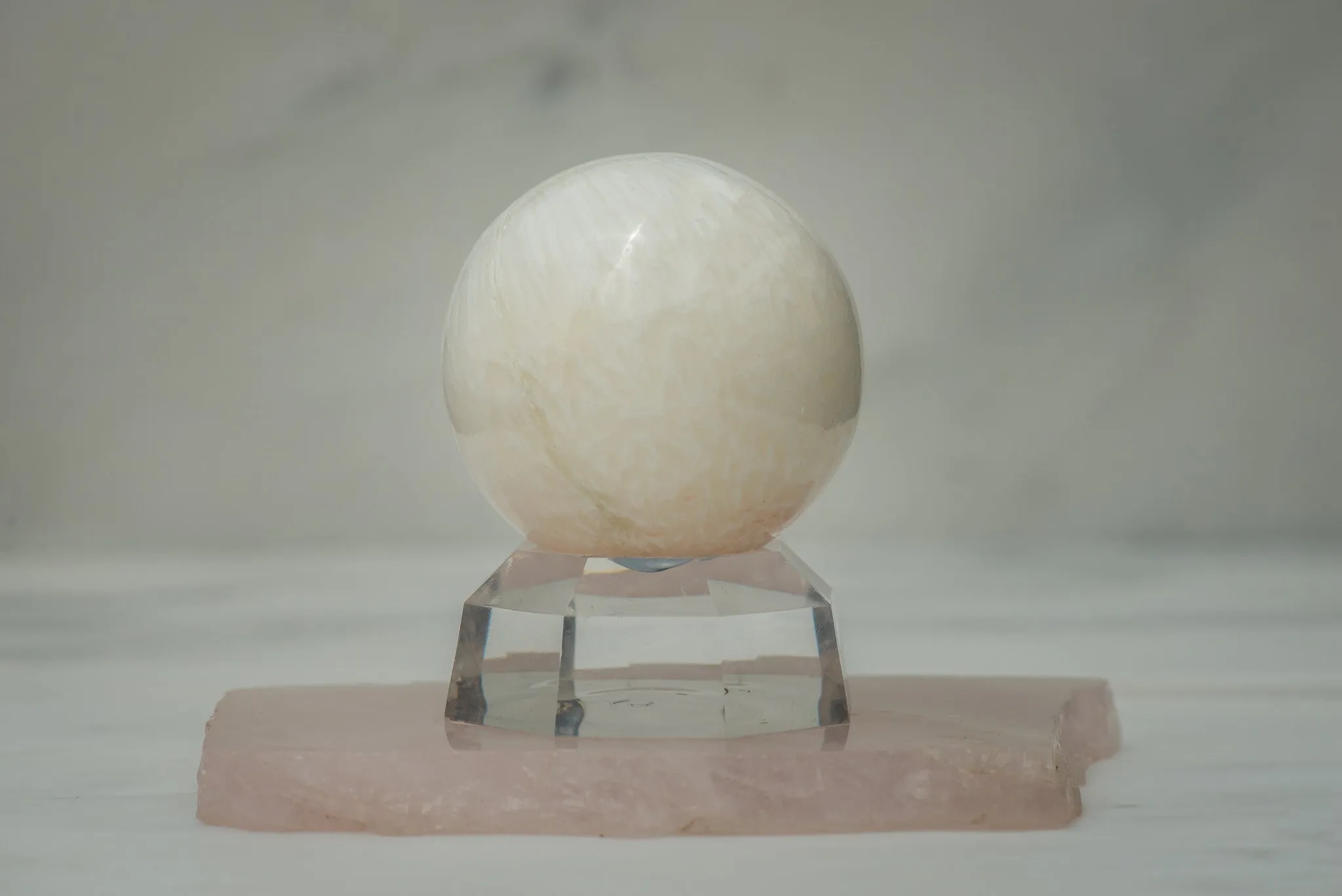 Rare Polished Scolecite Sphere