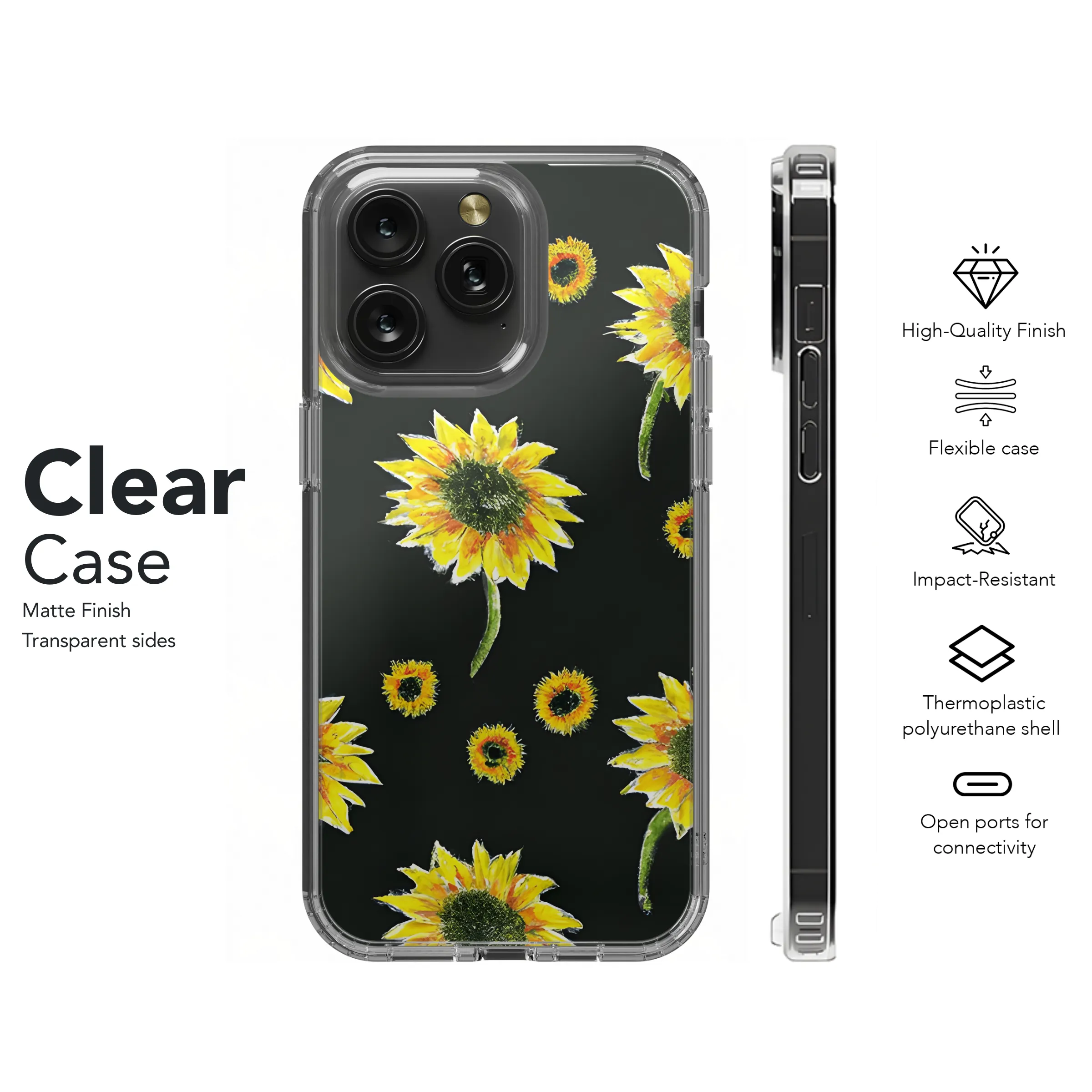 Sunflower Phone Case iPhone Samsung Cover Pixel 3426