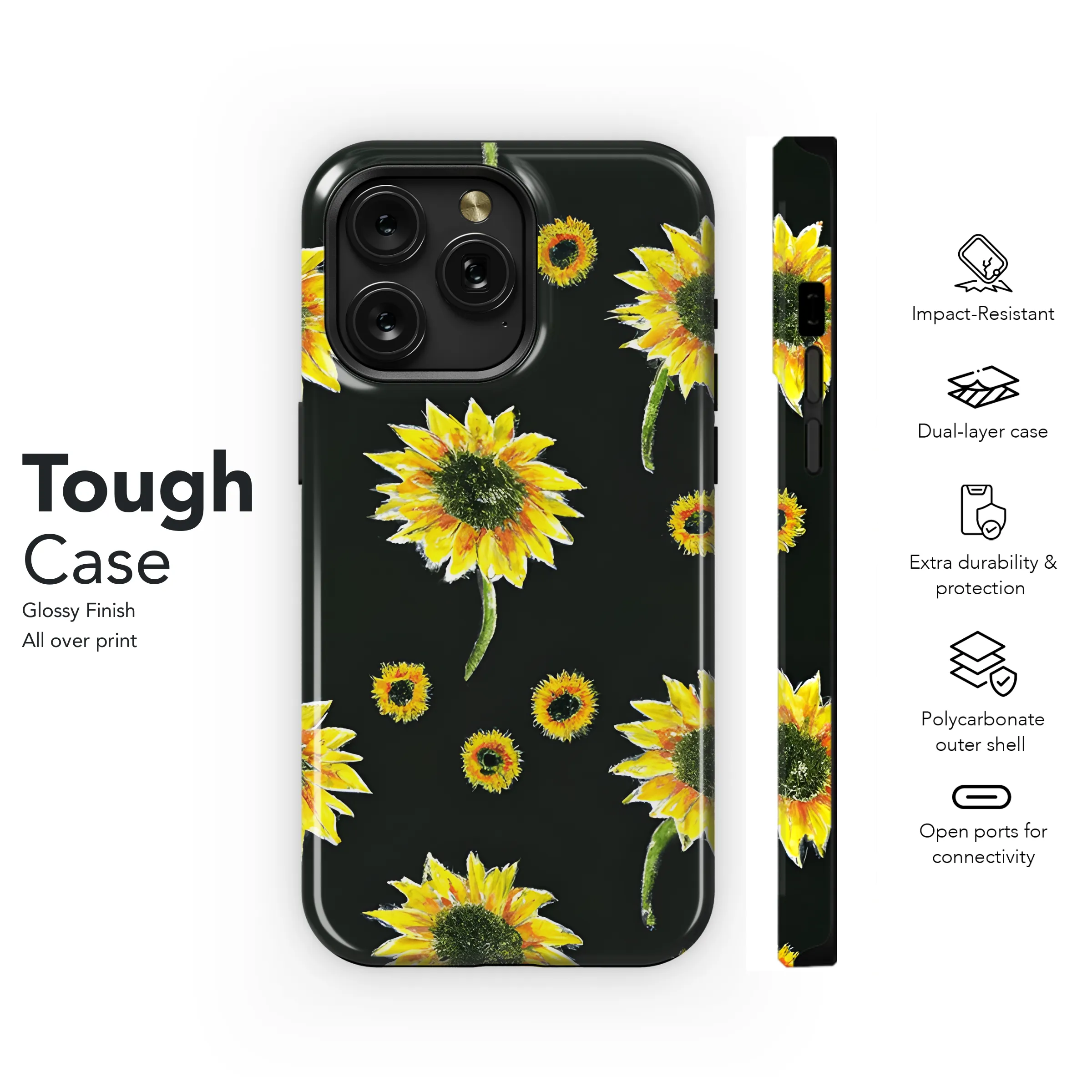 Sunflower Phone Case iPhone Samsung Cover Pixel 3426