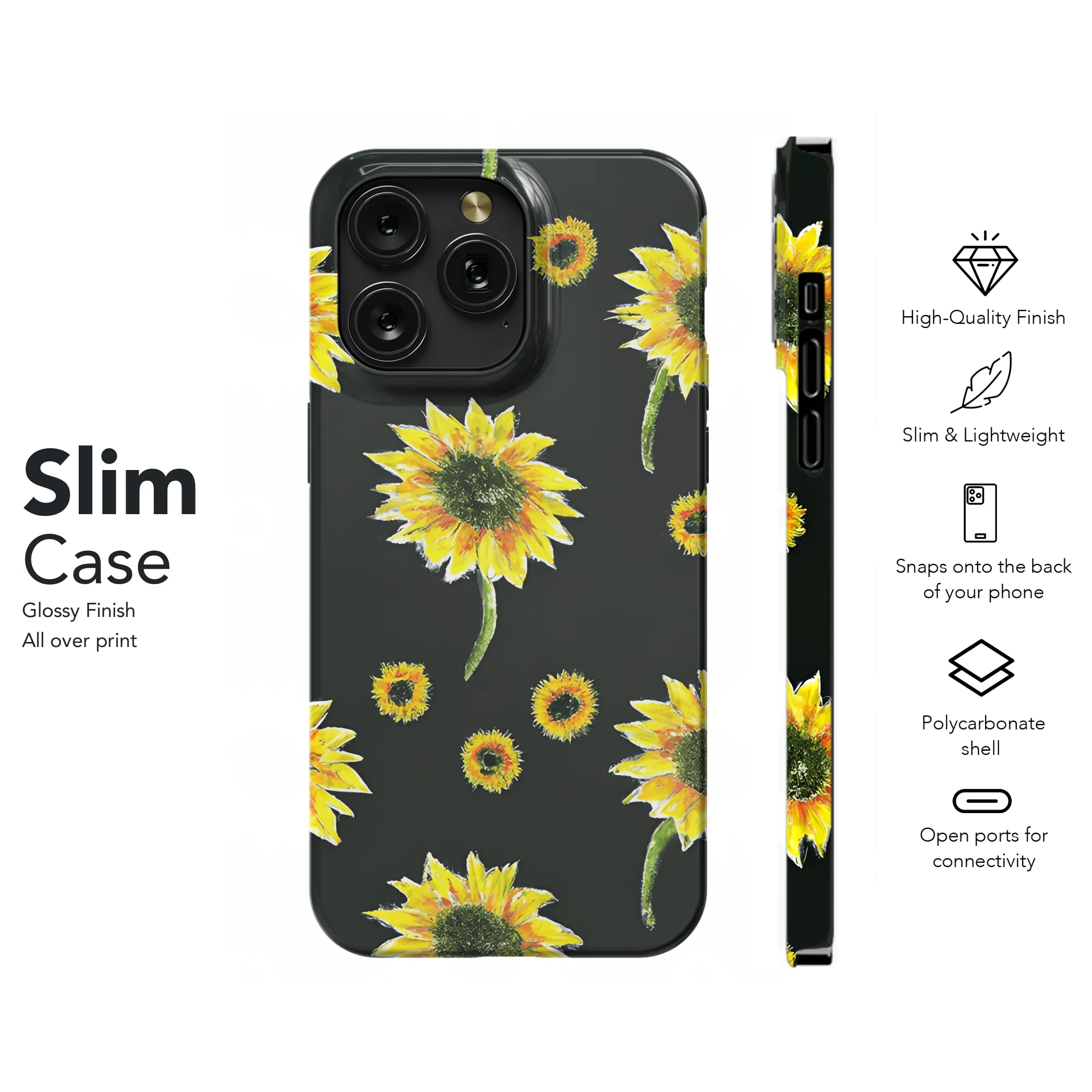 Sunflower Phone Case iPhone Samsung Cover Pixel 3426