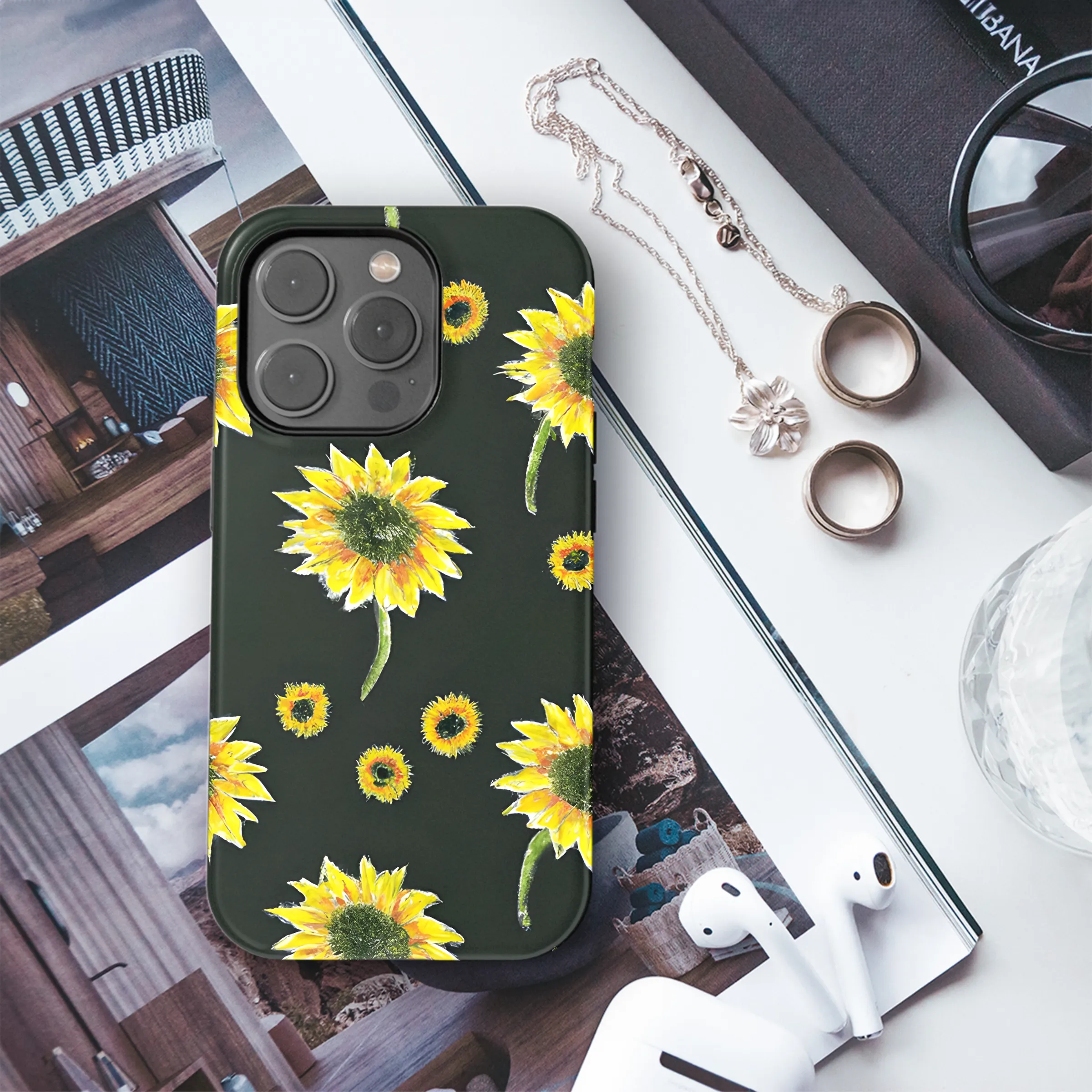 Sunflower Phone Case iPhone Samsung Cover Pixel 3426