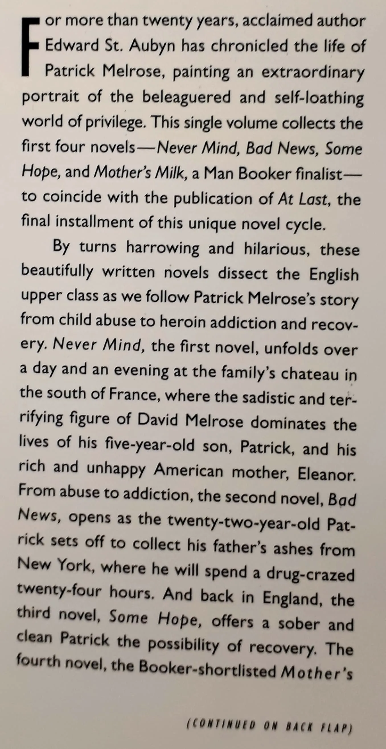 THE PATRICK MELROSE NOVELS - Edward St. Aubyn