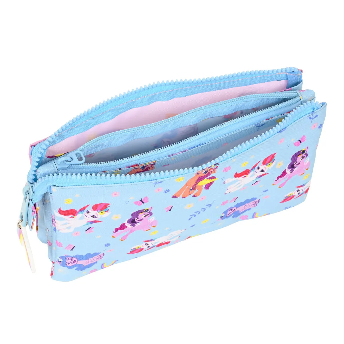 Triple Carry-All My Little Pony Wild & Free Blue Pink 22 X 12 X 3 Cm