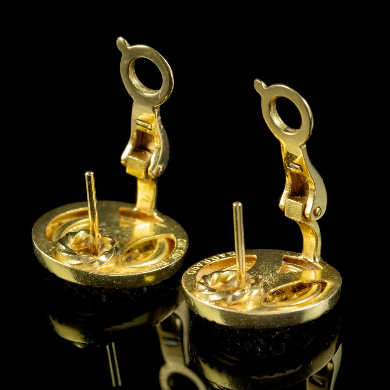 Vintage Diamond Garrard Earrings 18ct Gold 2.6ct Of Diamond Boxed
