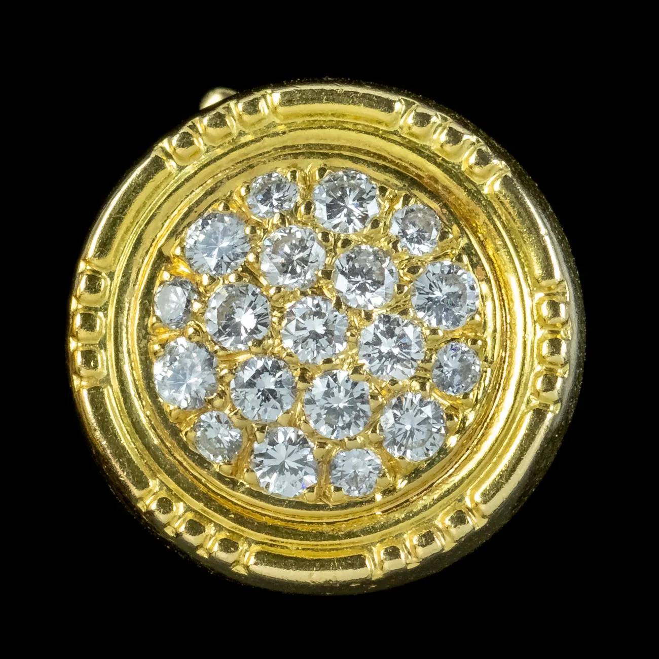Vintage Diamond Garrard Earrings 18ct Gold 2.6ct Of Diamond Boxed