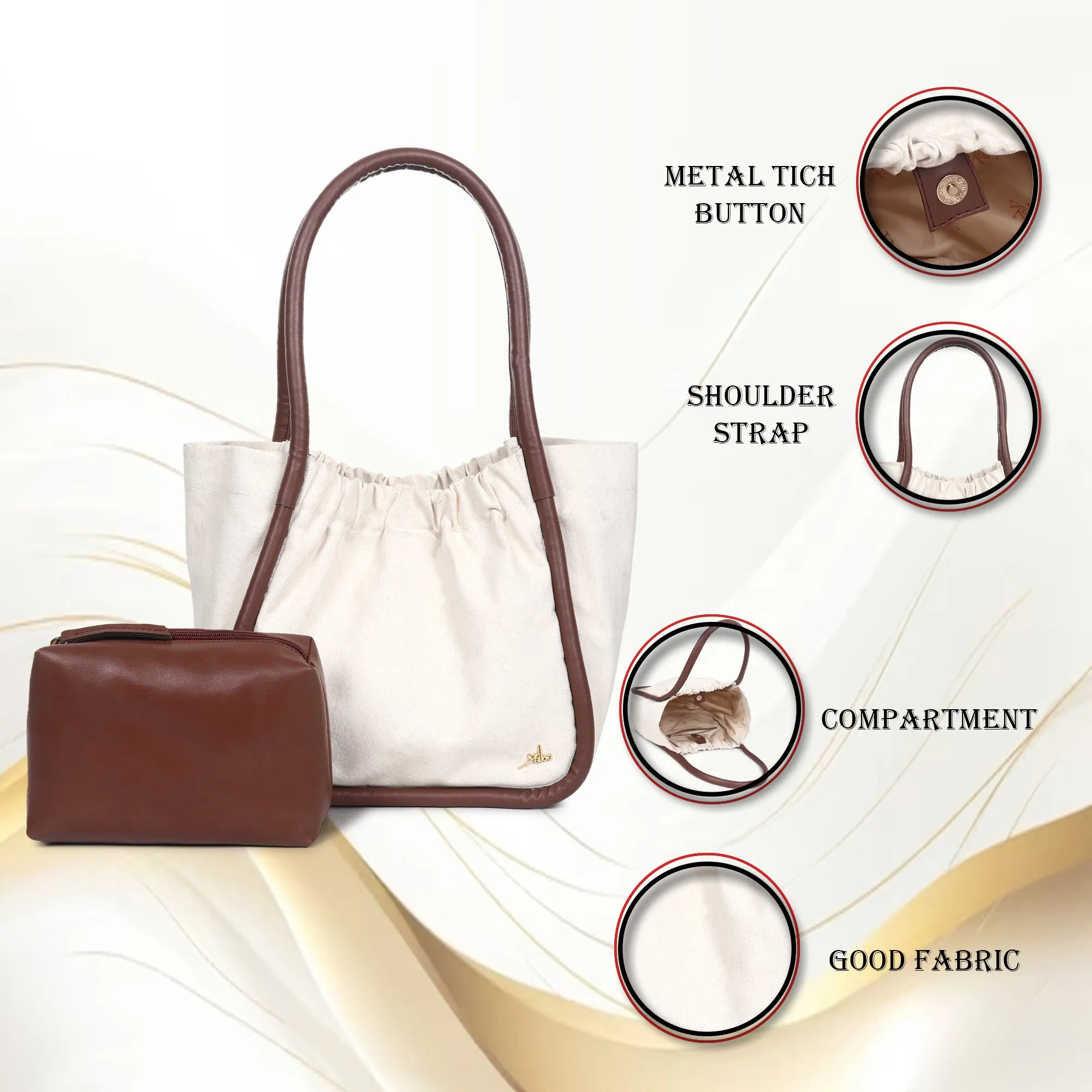 Women Color blocked Medium Solid Shoulder Bag with Pouch